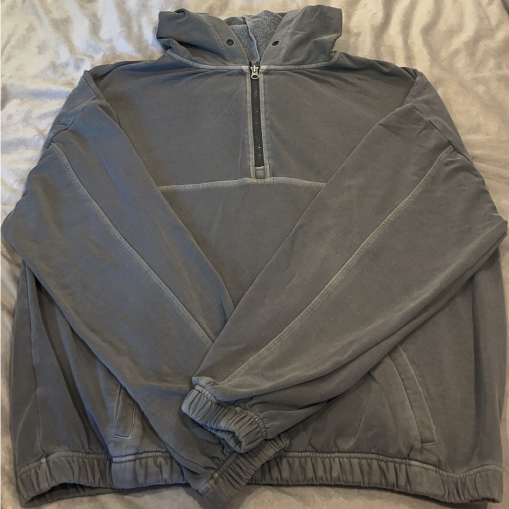 Eddie Bauer Women’s Large Gray Fleece-Lined Hoodie